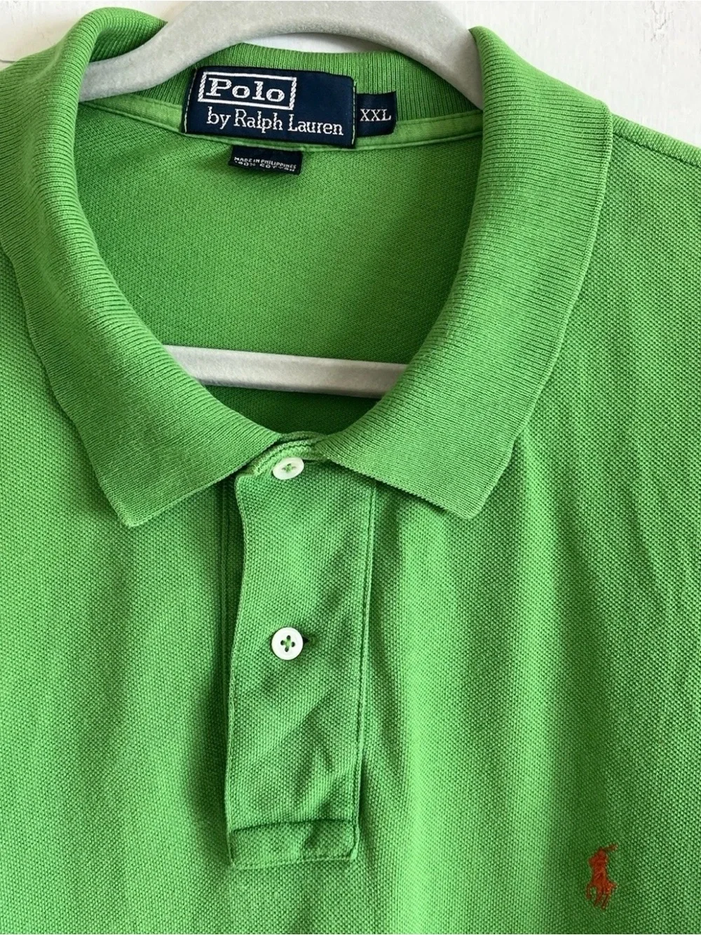 Polo by Ralph Lauren Vintage late 90s Y2K Men’s XXL Classic Lime Green Polo FLAW